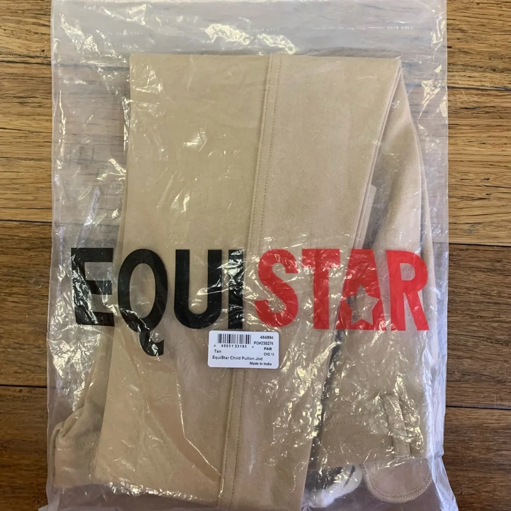 Equistar Tan Riding Breeches Size 16 NWT Knee Patch English Riding Pants - Picture 2 of 11